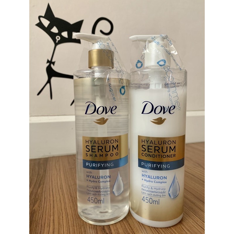 **450mlShampoo+450mlConditioner**Dove Hyaluron Serum Purifying