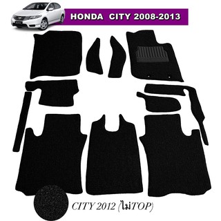 พรมดักฝุ่นไวนิล CITY 2008-2013 รุ่น VINYL MAT เย็บขอบ สีดำ (10ชิ้น) เต็มคัน สวยงาม