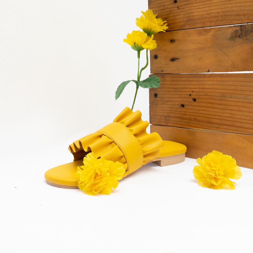 Pikka - CIEL MUSTARD - WOMEN& 39;S FLAT SANDALS