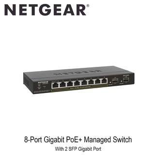 Netgear (GS310TP) 8-Port Gigabit PoE+ Ethernet Smart Managed Pro Switch with 2 SFP Ports ประกันศูนย์ไทย