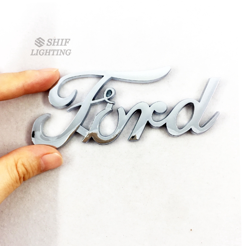 1 X ABS Chrome FORD Letter โลโก้ Auto Trunk ฝาปิดสัญลักษณ์ป้ายสติกเกอร์รูปลอกสําหรับ FORD