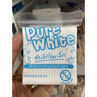 PURE WHITE COTTON BUD MINI สำลีก้าน