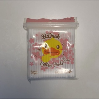 B.Duck Cherie Cotton Buds For Baby สำลีก้านเชอร์รี่ ขนาดเล็ก 100 ก้าน ผลิตจากฝ้ายบริสุทธิ์ 100%