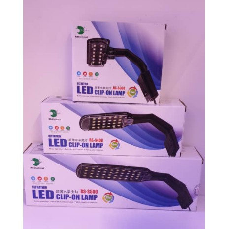 RS ไฟฟ้า Ultrathin LED Clip-On โคมไฟ RS-S300 / RS-S400 / RS-S500 สําหรับ Aquarium