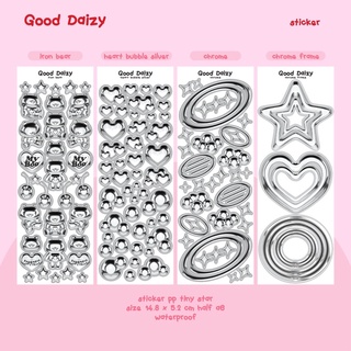 [พร้อมส่ง]🌈🌟silver chrome sticker สติกเกอร์ Good Daizy