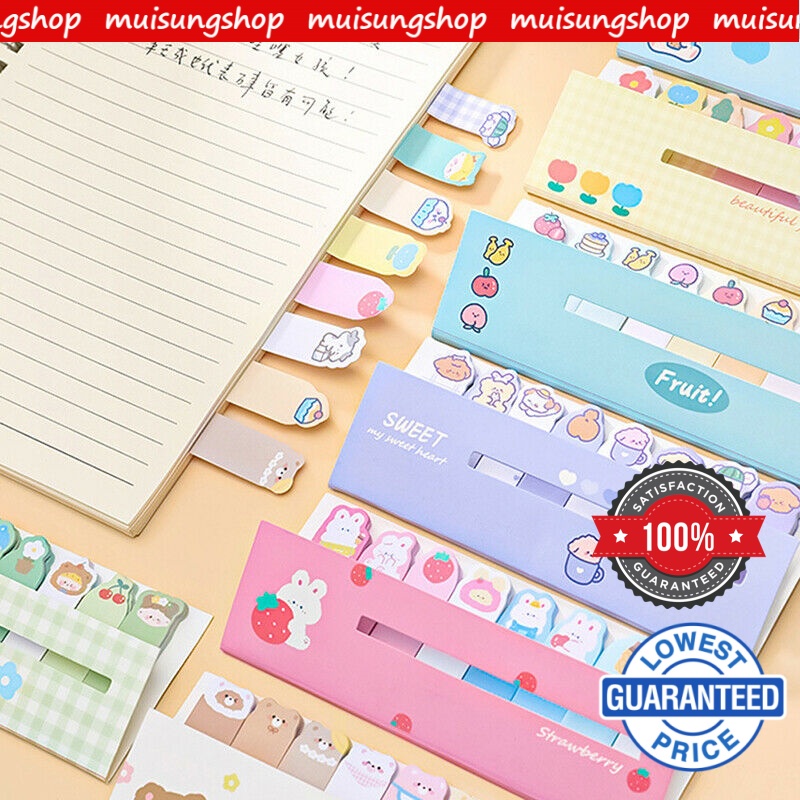 สติ๊กเกอร์ กระดาษโน๊ต index ลายการ์ตูน สําหรับติดตกแต่งเครื่องเขียนกระดาษโน้ตแบบมีกาวลายน่ารัก By MUISUNGSHOP