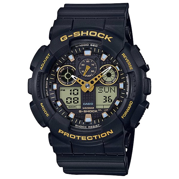 Casio G-Shock Limited color นาฬิกาข้อมือผู้ชาย สายเรซิ่น รุ่น GA-100GBX-1A9