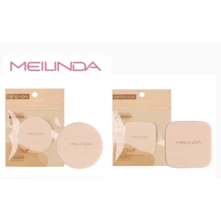 MEILINDA พัฟทาแป้ง Better skin powder puff (ทรงกลม,ทรงเหลี่ยม) Better skin powder puff พัฟทาแป้งผสมรองพนื้ มี2 ไซส์