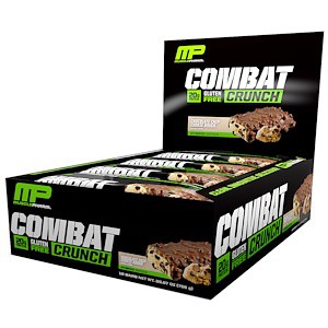 MusclePharm, Combat Crunch, Chocolate Chip Cookie Dough, 12 Bars, 63 g Each