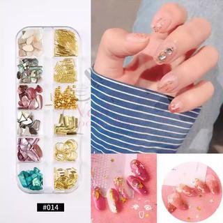 พร้อมส่งทุกวันอะไหล่ติดเล็บ เปลือกหอย อุปกรณ์แต่งเล็บ อะไหล่แต่งเล็บ DIY Nail เซ็ตสุดคุ้ม 1 กล่องได้ถึง 12 แบบ(ภาค1)