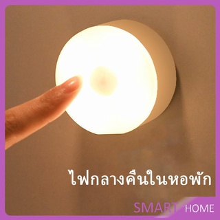 โคมไฟหัวเตียง  0.6w  LED โคมไฟ ยึดผนังด้วยแม่เหล็ก ชาร์จ LED  Button night light