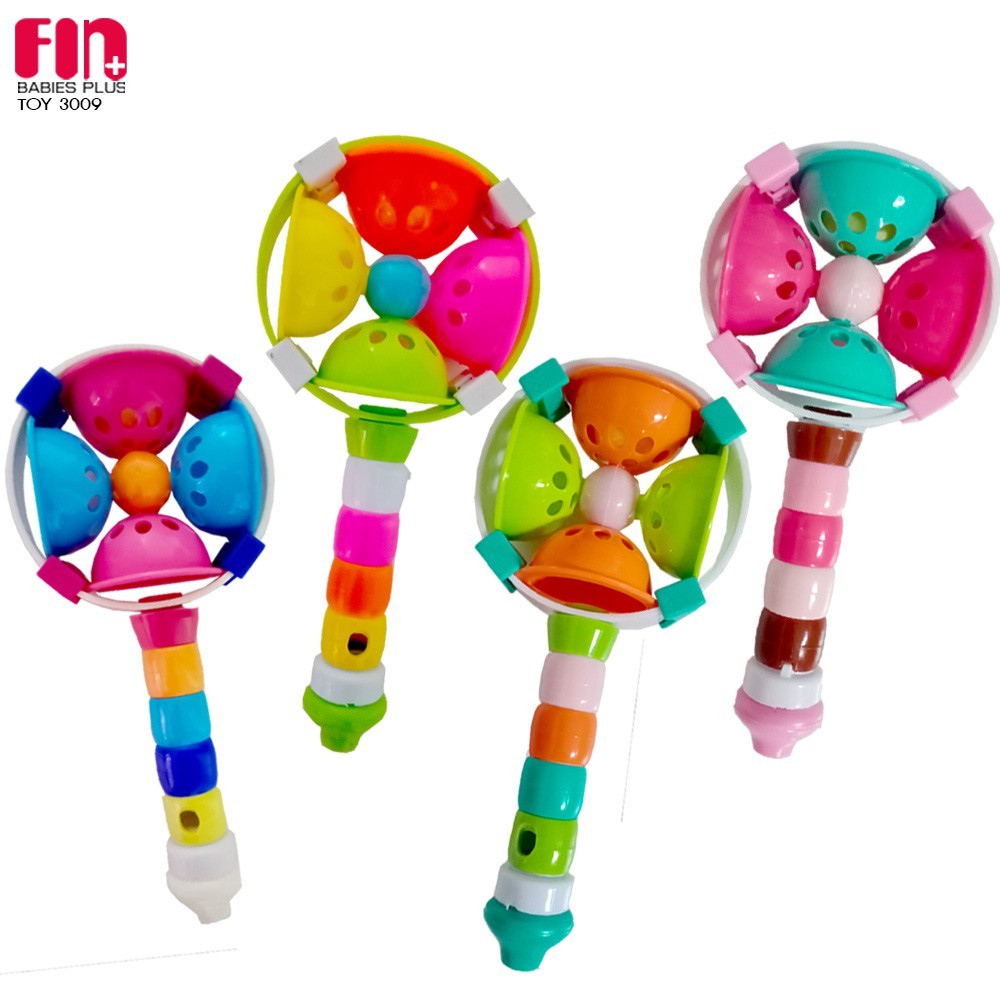 FIN ของเล่นเขย่ามือ แพ็ค1ชิ้นมีให้เลือก 4 สี รุ่นTOY-3008-TOY-3010