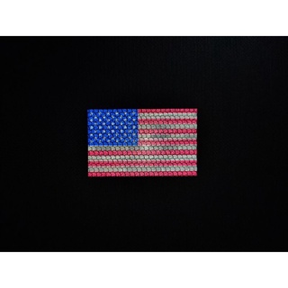 Patch IR USA flag สะท้อนแสง ขนาด 5*8 cm