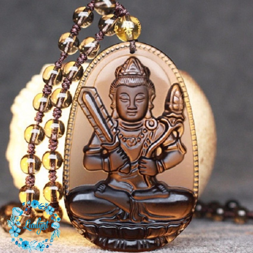 สร้อยคอหน้าพระสําหรับคนเกิดปีวัวและปีเสือ - Buddha Void Store Bodhis ขนาด 4.7cm x 3cm