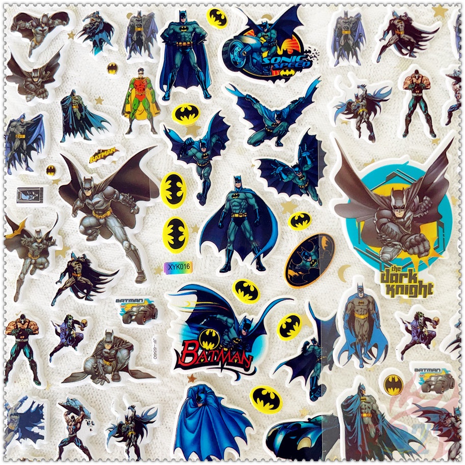DC Super Hero Batman Q-1 DIY Rewards Sticker 1 Sheet 3D Puffy Bubble Stickers Waterpoof Toys PVC Stickers