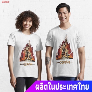 Illicit นักสืบโคนันเสื้อยืดถักฤดูร้อน Conan The Barbarian Classic Essential T-Shirt Detective Conan Round neck T-shirt