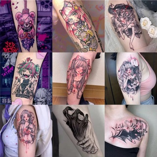 สติกเกอร์รอยสักแฟชั่น กันน้ํา ทนทาน ลายการ์ตูนดอกไม้น่ารัก ไ…