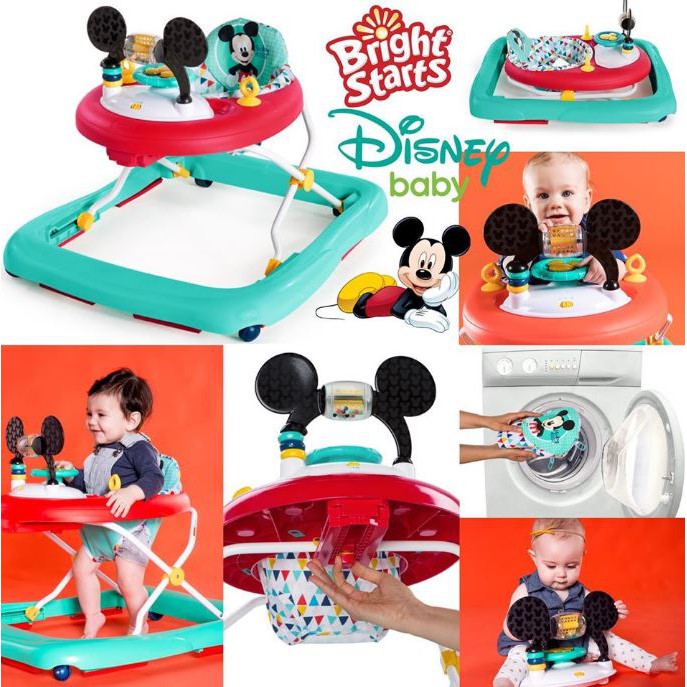 รถหัดเดิน มิกกี้เม้าส์ Bright Starts Disney Baby Mickey Mouse Walker with Activity Station-Happy Triangles(สินค้านำเข้า)