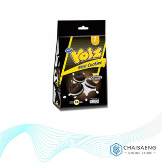 Voiz Mini Cookies Vanilla Cream Flavour มินิคุกกี้ สอดไส้ครีมกลิ่นวานิลลา ตรา วอยซ์ 240 กรัม x 24 ซอง