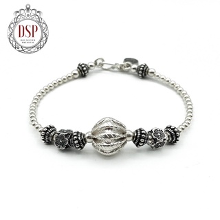 DSP สร้อยข้อมือเงินร้อยชาร์มมะเฟือง เงินแท้ 925: DSP 925 Sterling Silver Star Fruit Charm Bracelet [CFS0001]