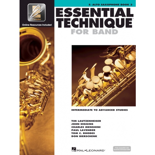 หนังสือเรียนดนตรี ESSENTIAL TECHNIQUE FOR BAND WITH EEI - INTERMEDIATE TO ADVANCED STUDIES Eb Alto S