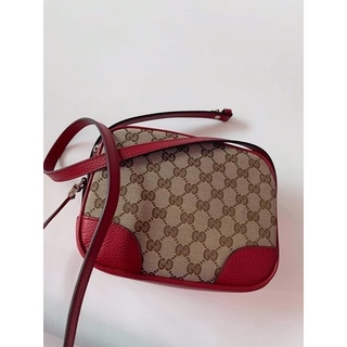 New🍥 Gucci  Guccissima Canvas Crossbody Size 8.5 x 6.5 x 3 นิ้ว