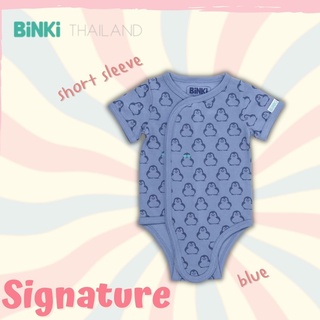 BiNKi Kimono Romper - Short Sleeve Penguin (blue, pink, grey)