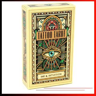 【Ready Stock】78 Cards Deck Divination Tattoo Tarot