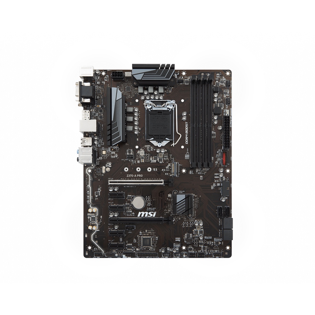 MSI Z370-A Pro LGA1151 Z370 DDR4 ATX สําหรับการขุด 6Way BTC