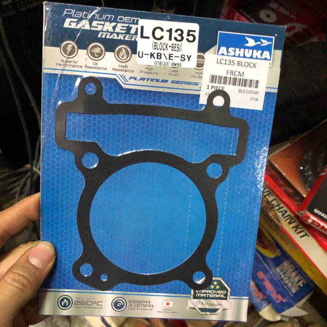 YAMAHA LC135 BLOCK GASKET FRCM ASHUKA
