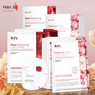 Han Ji Rose Brightening มาสก์บํารุงผิวหน้า ให้ความชุ่มชื้น ดอกซากุระ ผ่อนคลาย ผลิตภัณฑ์ดูแลผิวหน้า