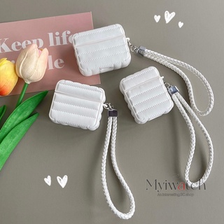 【ใหม่】เคสหูฟังบลูทูธไร้สาย แบบหนัง พร้อมตะขอ สําหรับ Apple AirPods 1 2 3 Pro