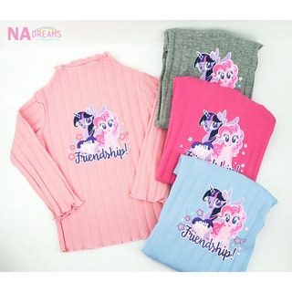 My Little Pony เสื้อยืดผ้่าร่องแขนยาว เสื้อผ้าร่อง ลายโพนี่ จาก NADreams เนื้อผ้าเกรดดี นุ่มมาก เสื้อผ้าRip เสื้อยืด