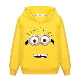 Despicable Me 2 Boys Girls Minions Hoodies Thin Sweatshirt Basic Coat Tops Tees