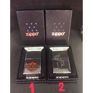 ไฟแช็ค Zippo ตัวซิปโป้งานเกรดดี อย่างดี  งานปั๊มZippo บรรจุกล่องสีดำ สวยงาม