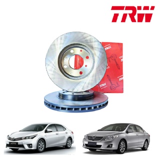 TRW จานดิสเบรก หน้า-หลัง Toyota Altis ปี 2008-2018 โตโยต้า อัลติส จานเบรค ดิสเบรค ราคาต่อใบ