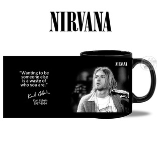 แก้ว กาแฟ Kurt Cobain แห่งวง NIRVANA สกรีนรูปรอบแก้ว ภาพคมชัดสวยงาม ของใหม่มือหนึ่ง ใช้เป็น ของขวัญ ปีใหม่ / Kurt03