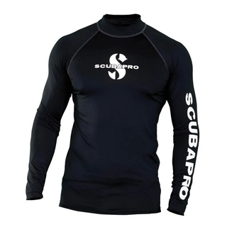 เสื้อแขนยาวดำน้ำ Scubapro Black Rash Guard UPF 50 – Men