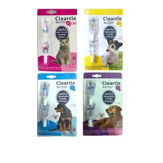 2 หลอด ( 1 แผง) เคลียร์ติ๊ก Cleartix spot on กำจัดเห็บหมัด ผลิตภัณฑ์ป้องกันเห็บและหมัด ยาหยดเห็บหมัด สุนัข แมว