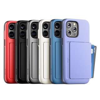 K-max Auto-tok case for iPhone14 Plus/Pro/Promax(2022), [Card Holder] [Shock-Resistant] Soft TPU &amp; Hard PC Double Layer Protection, Wireless Charging Wallet case for iPhone14Plus/Pro/Promax