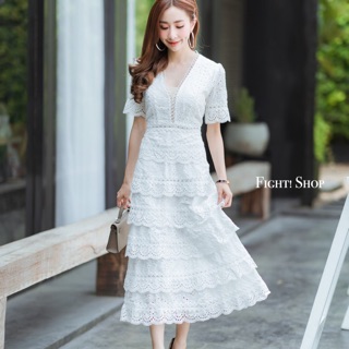 Maxi White Lace Dress