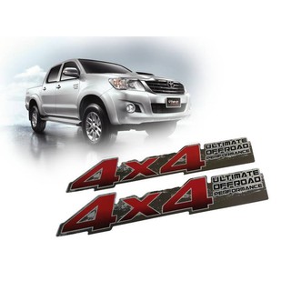 2ชิ้น สติกเกอร์ 4x4 Untimate Vigo ข้างท้ายแก้มซ้ายและขวา