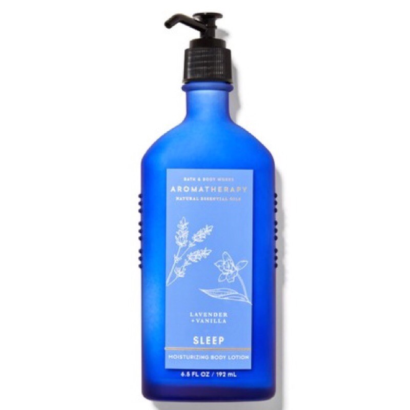 Bath And Body Works  Aromatherapy Body Lotion  Sleep (Lavender+Vanilla) (ฉลากสีฟ้า)ช่วยให้ร่างกายผ่อนคลาย สงบนิ่งหลับลึก