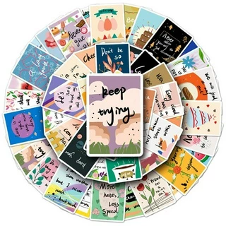 50 ชิ้นตลก Encourage สติกเกอร์กันน้ํา DIY สําหรับโทรศัพท์แล็ปท็อปรถสติกเกอร์ Creative Home Decal