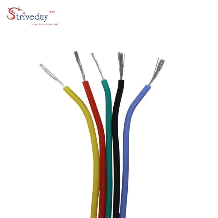 AWG 26 awg26 สายเกลียวทองแดงสีขาวขายปลีกสายจัมเปอร์ 1 เมตร