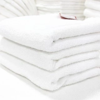 ผ้าเช็ดตัว ผ้าขนหนูโรงแรม น้ำหนัก 453 กรัม/ผืน 12 ปอนด์/โหล สีขาว Blue Sleep