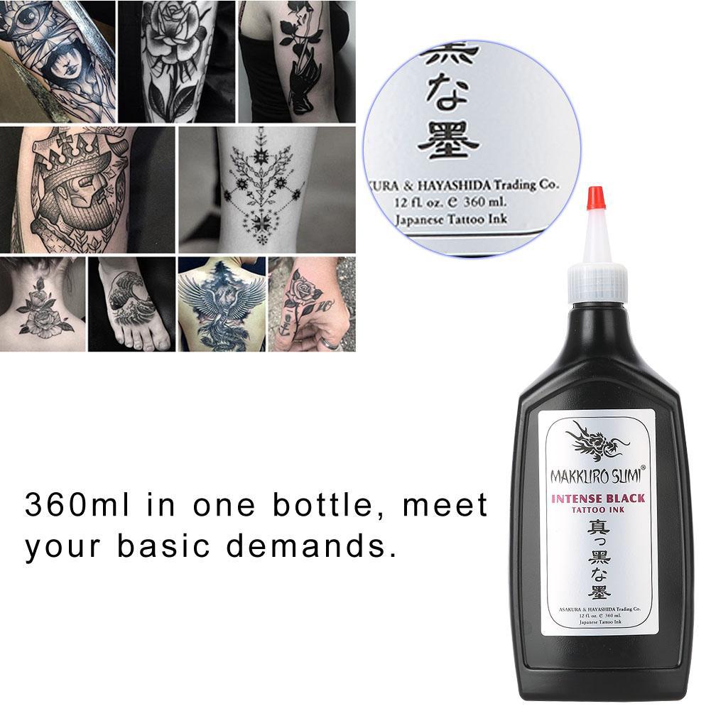 [READY STOCK] MEYISHOP Professional Salon Thick Black Tattoo Ink 12oz 360ml/Bottle Pigment Kit
