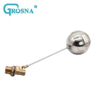 GROSNA ลูกลอยแท้งค์น้ำสเตนแลส ก้านทองเหลือง ขนาด 3/4 รุ่น GRFV101 สีสเตนเลส