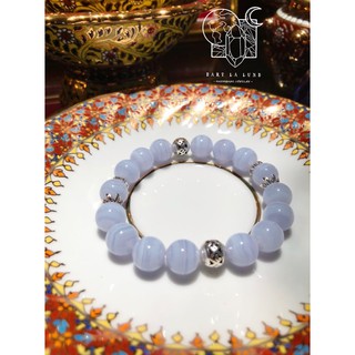 กำไลหินแท้นำโชค Blue Lace Agate (บลูเลชอาเกต)