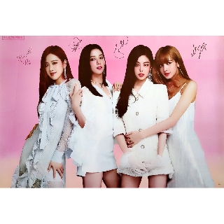 โปสเตอร์ อาบมัน รูปถ่าย นักร้อง เกาหลี BlackPink 블랙핑크 POSTER 14.4"x21" นิ้ว Girl Group K-pop Jennie Lisa Jisoo Rose V28